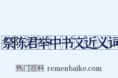 祭陈君举中书文近义词是什么意思的图片